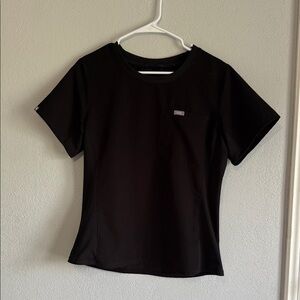 Figs Black Eliza Slim Crew Neck